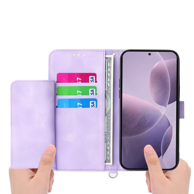 For Redmi K80 / K80 Pro Skin Feel Flowers Embossed Wallet Leather Phone Case