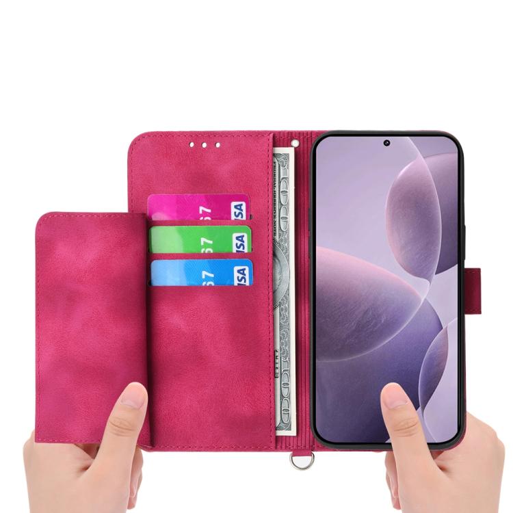 For Redmi K80 / K80 Pro Skin Feel Flowers Embossed Wallet Leather Phone Case