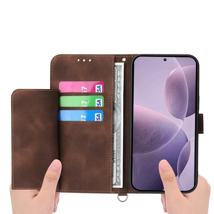 For Redmi K80 / K80 Pro Skin Feel Flowers Embossed Wallet Leather Phone Case