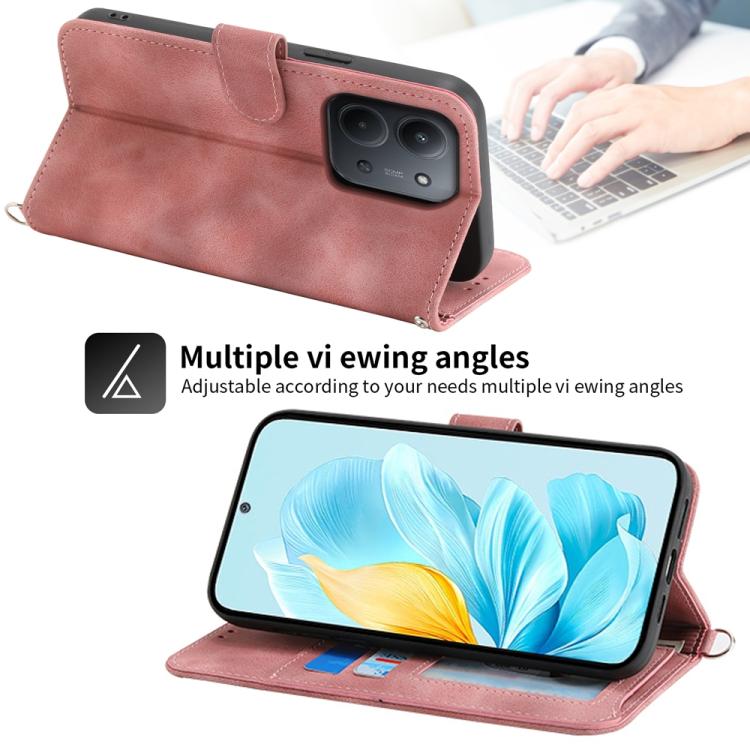 For Redmi 15C EU 173mm / Poco C85 5G Skin Feel Flowers Embossed Wallet Leather Phone Case