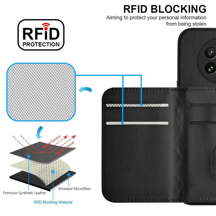 For Realme 12 Pro / 12 Pro+ Rhombic Texture Card Bag RFID Phone Case with Long Lanyard