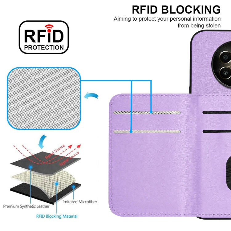 For Realme 12+ 5G India Rhombic Texture Card Bag RFID Phone Case with Long Lanyard