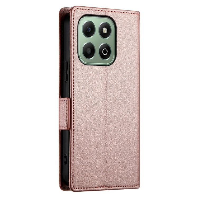 For Honor X6b Side Buckle Magnetic Frosted Leather Phone Case