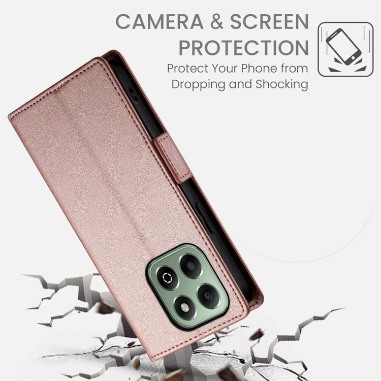 For Honor X6b Side Buckle Magnetic Frosted Leather Phone Case