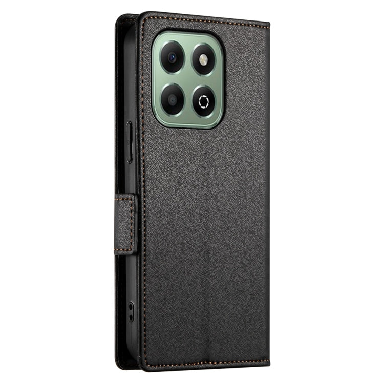 For Honor X6b Side Buckle Magnetic Frosted Leather Phone Case