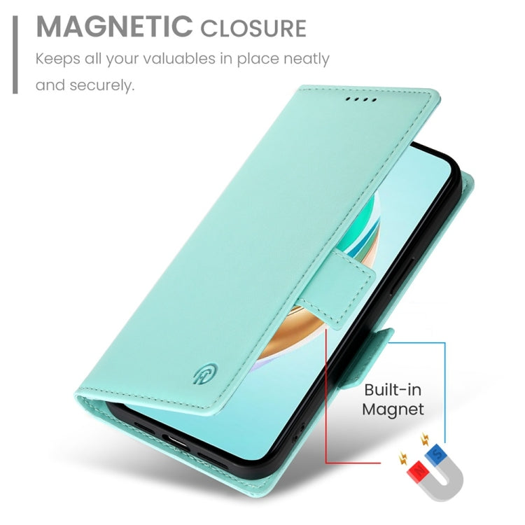 For Honor X6b Side Buckle Magnetic Frosted Leather Phone Case