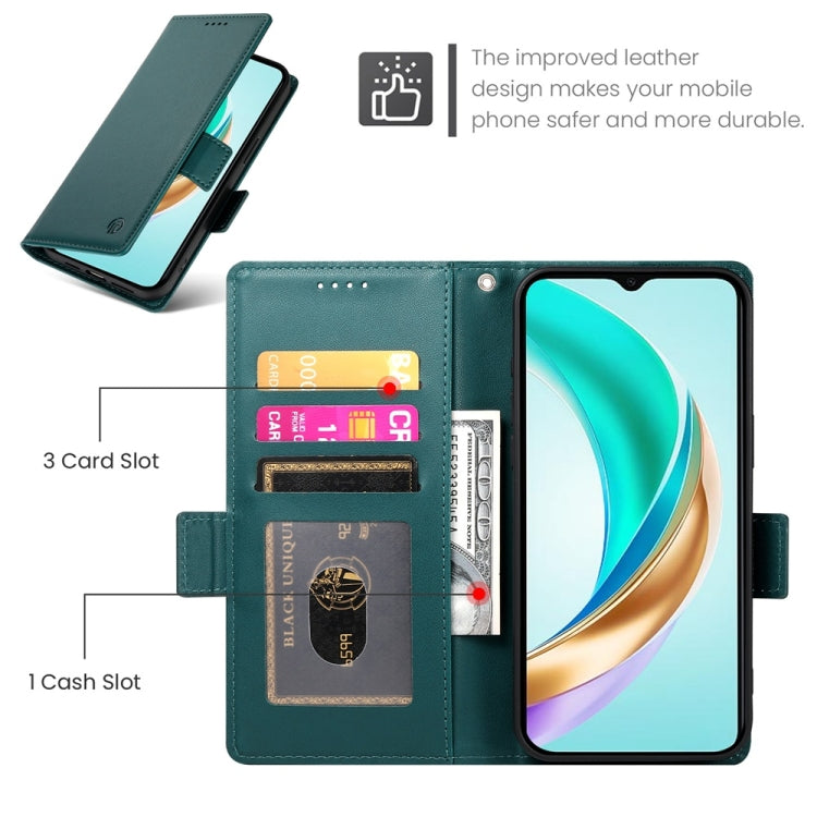 For Honor X6b Side Buckle Magnetic Frosted Leather Phone Case