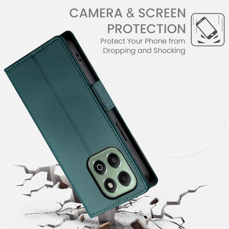 For Honor X6b Side Buckle Magnetic Frosted Leather Phone Case