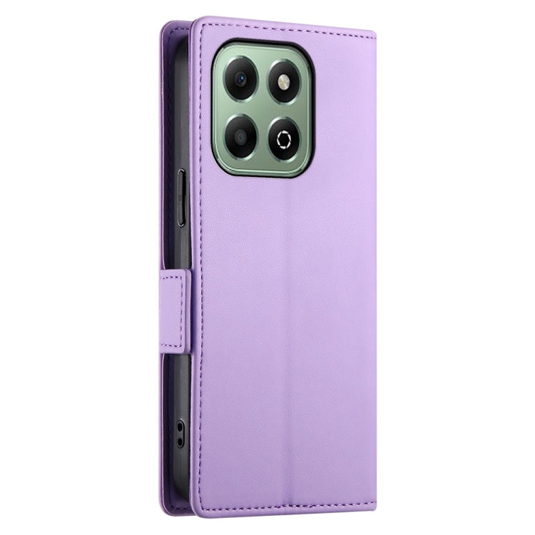 For Honor X6b Side Buckle Magnetic Frosted Leather Phone Case