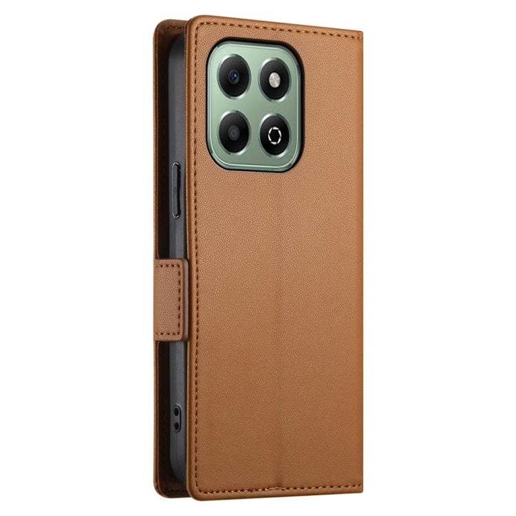For Honor X6b Side Buckle Magnetic Frosted Leather Phone Case