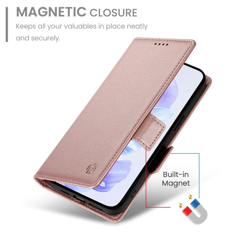 For Honor X60i Side Buckle Magnetic Frosted Leather Phone Case