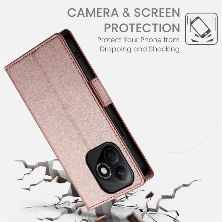 For Honor X60i Side Buckle Magnetic Frosted Leather Phone Case