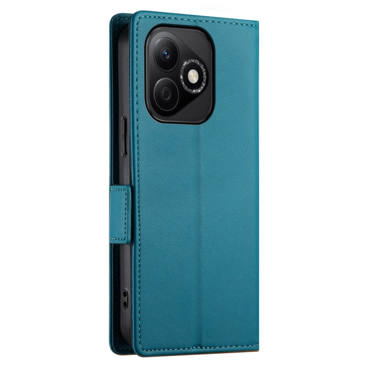 For Honor X60i Side Buckle Magnetic Frosted Leather Phone Case