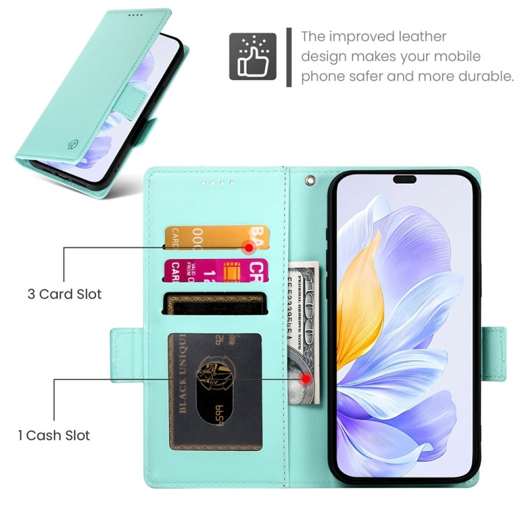 For Honor X60i Side Buckle Magnetic Frosted Leather Phone Case