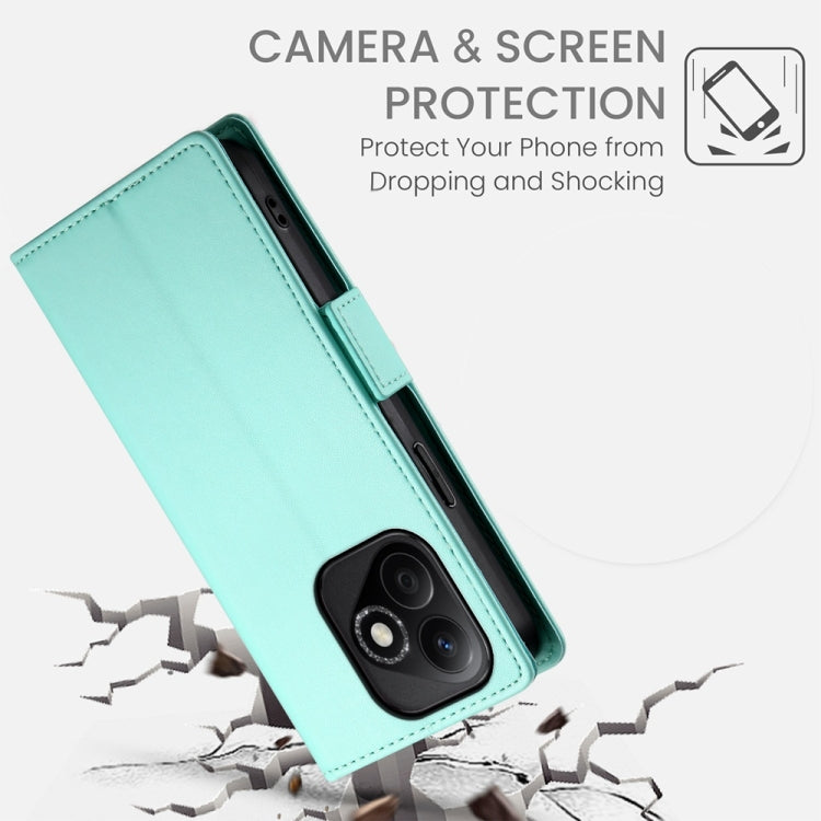 For Honor X60i Side Buckle Magnetic Frosted Leather Phone Case