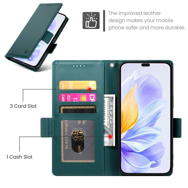 For Honor X60i Side Buckle Magnetic Frosted Leather Phone Case