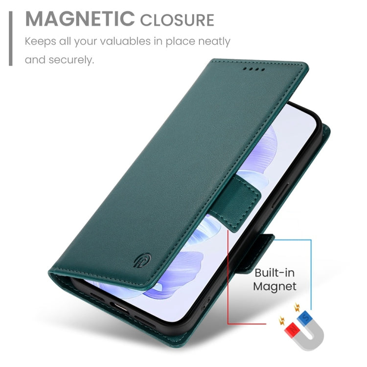 For Honor X60i Side Buckle Magnetic Frosted Leather Phone Case