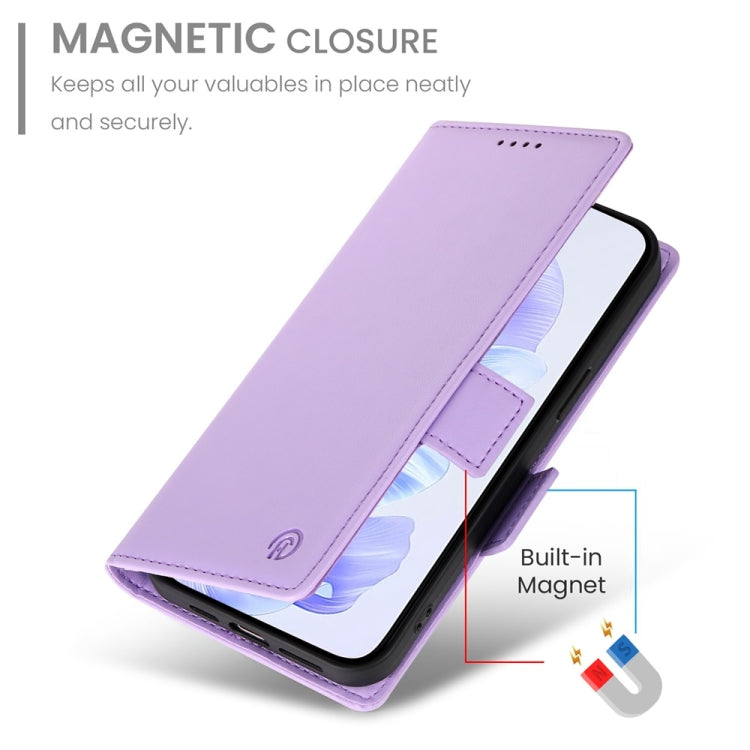 For Honor X60i Side Buckle Magnetic Frosted Leather Phone Case