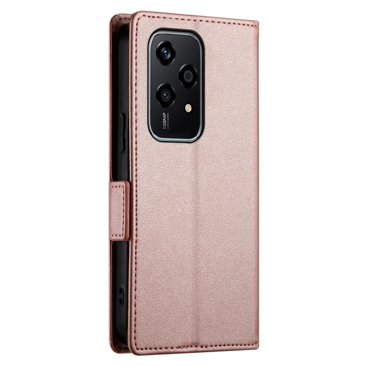 For Honor 200 Lite Global Side Buckle Magnetic Frosted Leather Phone Case