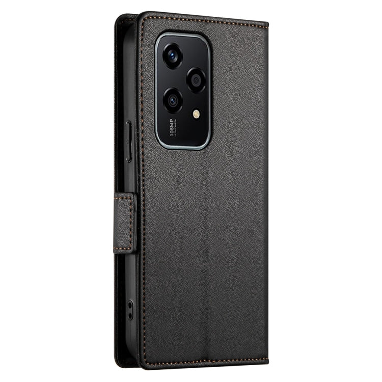 For Honor 200 Lite Global Side Buckle Magnetic Frosted Leather Phone Case