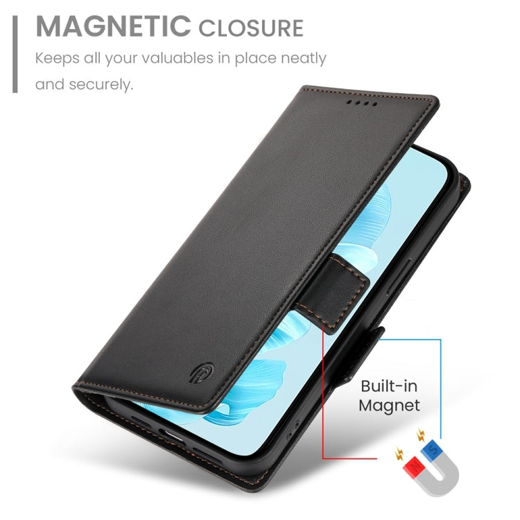 For Honor 200 Lite Global Side Buckle Magnetic Frosted Leather Phone Case