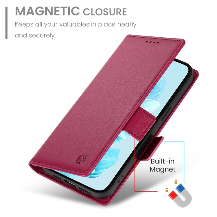 For Honor 200 Lite Global Side Buckle Magnetic Frosted Leather Phone Case