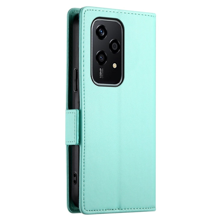For Honor 200 Lite Global Side Buckle Magnetic Frosted Leather Phone Case