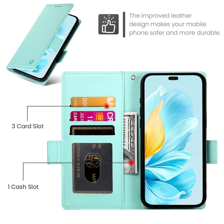 For Honor 200 Lite Global Side Buckle Magnetic Frosted Leather Phone Case