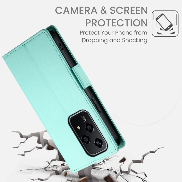 For Honor 200 Lite Global Side Buckle Magnetic Frosted Leather Phone Case