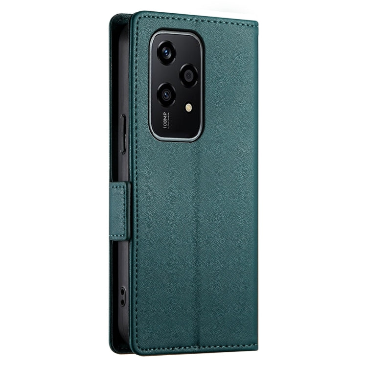For Honor 200 Lite Global Side Buckle Magnetic Frosted Leather Phone Case
