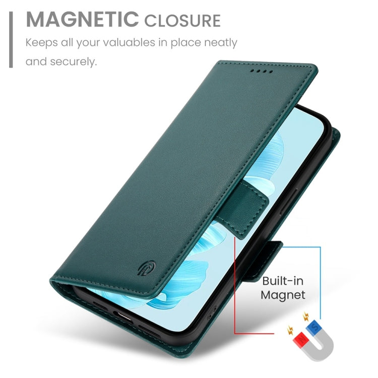 For Honor 200 Lite Global Side Buckle Magnetic Frosted Leather Phone Case