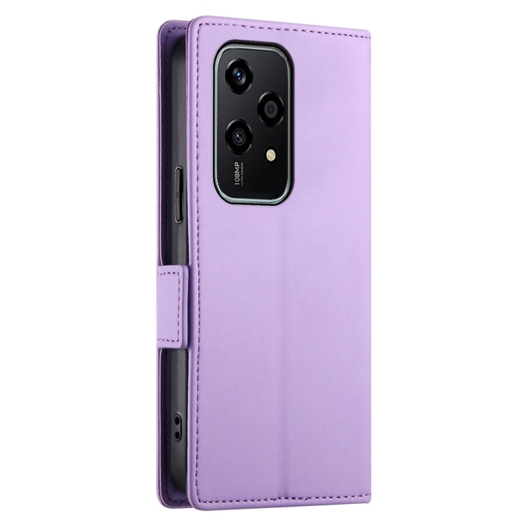 For Honor 200 Lite Global Side Buckle Magnetic Frosted Leather Phone Case