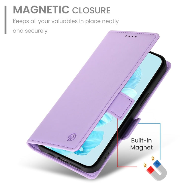 For Honor 200 Lite Global Side Buckle Magnetic Frosted Leather Phone Case