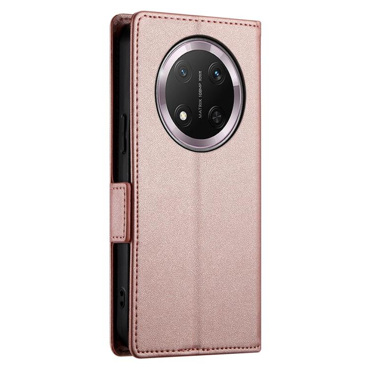 For Honor X9c Global / Magic7 Lite Side Buckle Magnetic Frosted Leather Phone Case