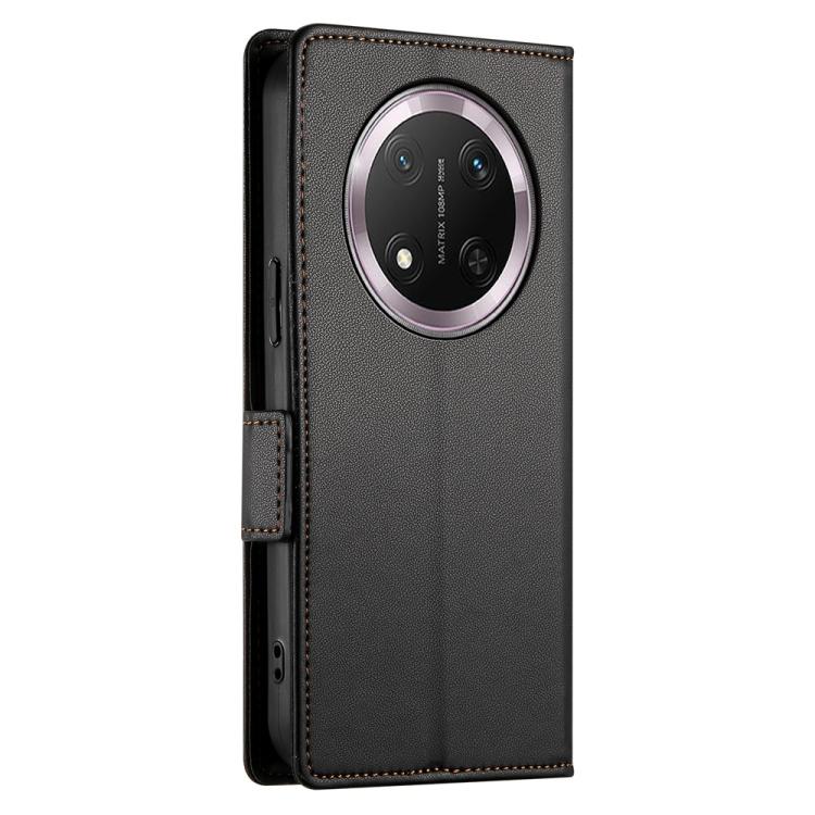For Honor X9c Global / Magic7 Lite Side Buckle Magnetic Frosted Leather Phone Case