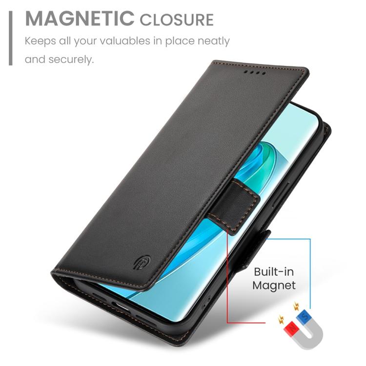 For Honor X9c Global / Magic7 Lite Side Buckle Magnetic Frosted Leather Phone Case