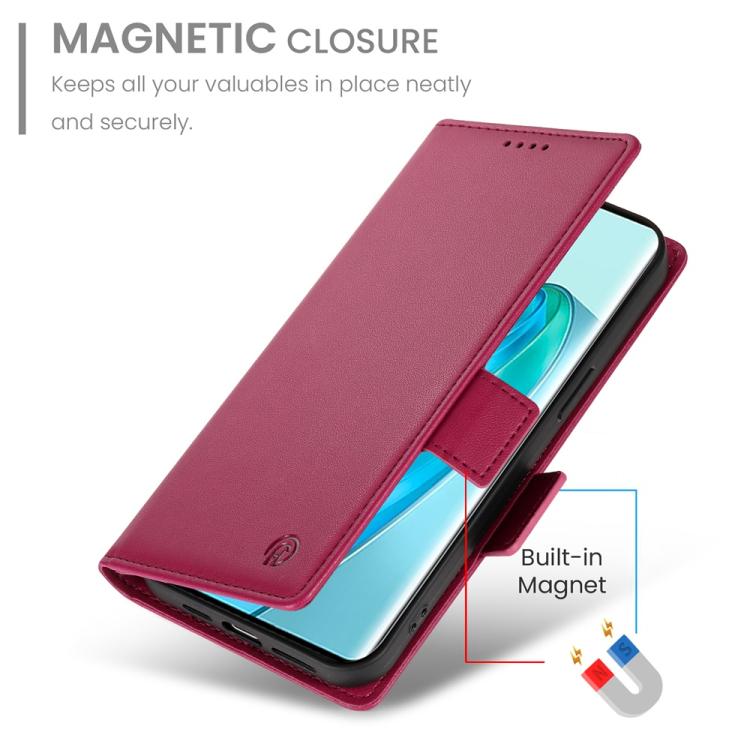 For Honor X9c Global / Magic7 Lite Side Buckle Magnetic Frosted Leather Phone Case