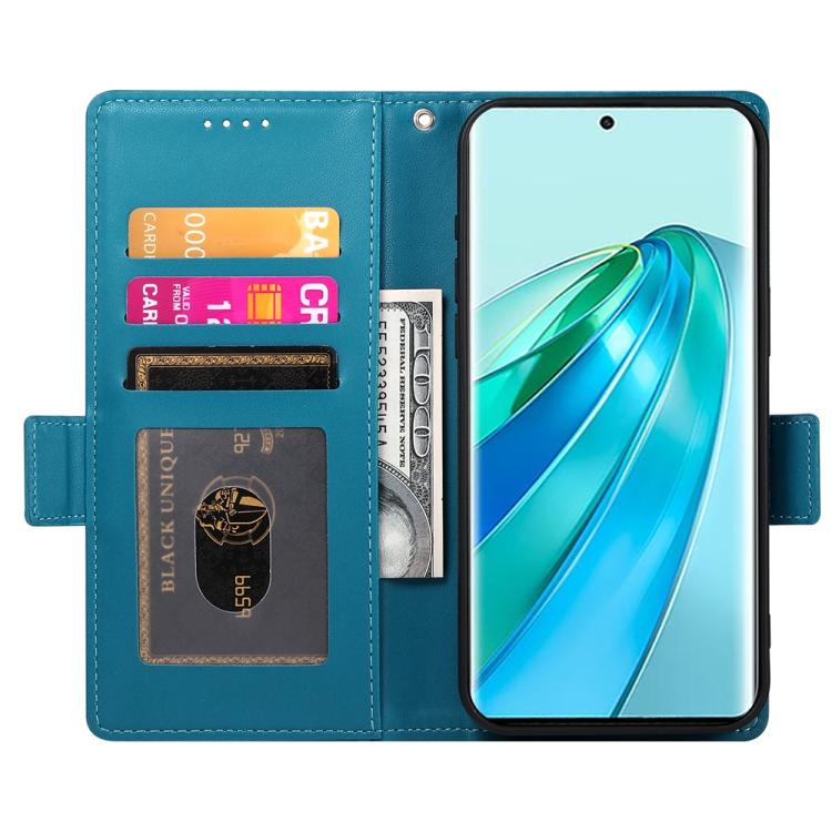 For Honor X9c Global / Magic7 Lite Side Buckle Magnetic Frosted Leather Phone Case