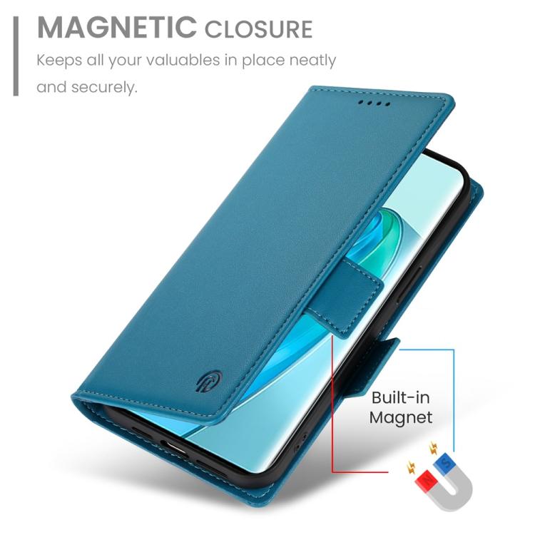 For Honor X9c Global / Magic7 Lite Side Buckle Magnetic Frosted Leather Phone Case