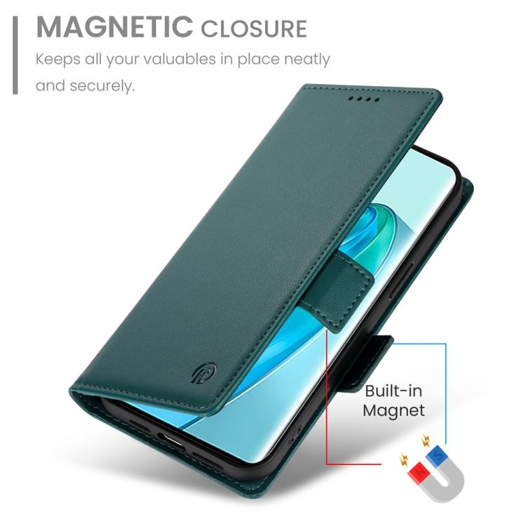 For Honor X9c Global / Magic7 Lite Side Buckle Magnetic Frosted Leather Phone Case