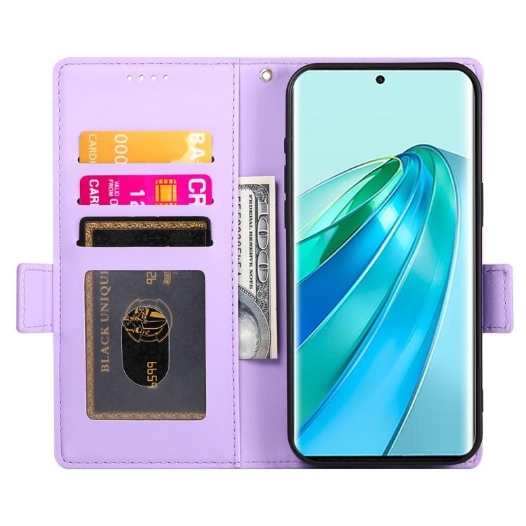 For Honor X9c Global / Magic7 Lite Side Buckle Magnetic Frosted Leather Phone Case