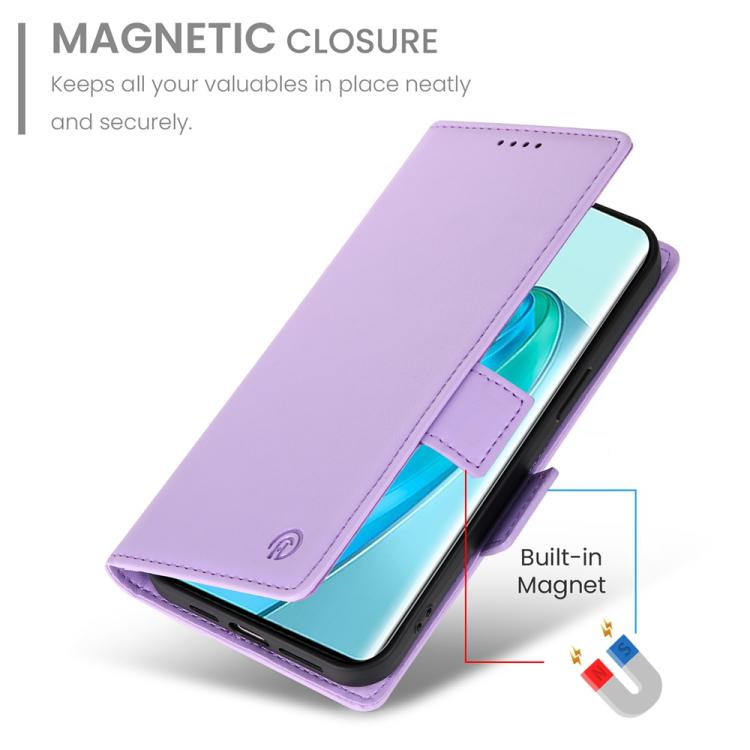For Honor X9c Global / Magic7 Lite Side Buckle Magnetic Frosted Leather Phone Case
