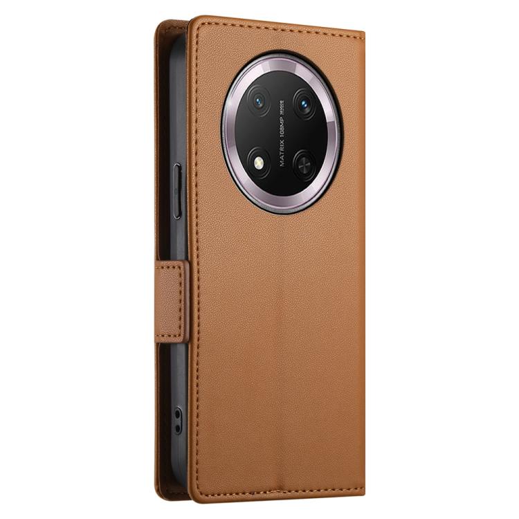 For Honor X9c Global / Magic7 Lite Side Buckle Magnetic Frosted Leather Phone Case