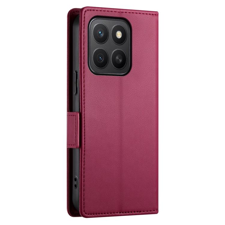 For Honor X8c 4G Side Buckle Magnetic Frosted Leather Phone Case