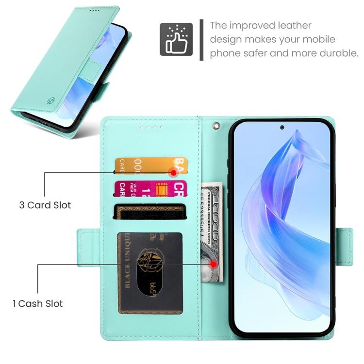 For Honor X8c 4G Side Buckle Magnetic Frosted Leather Phone Case