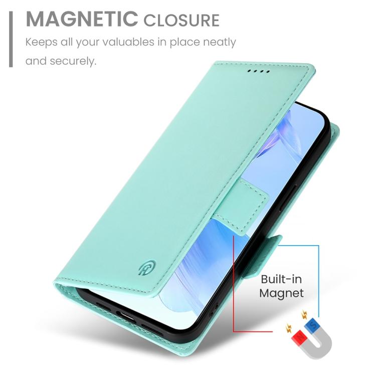 For Honor X8c 4G Side Buckle Magnetic Frosted Leather Phone Case