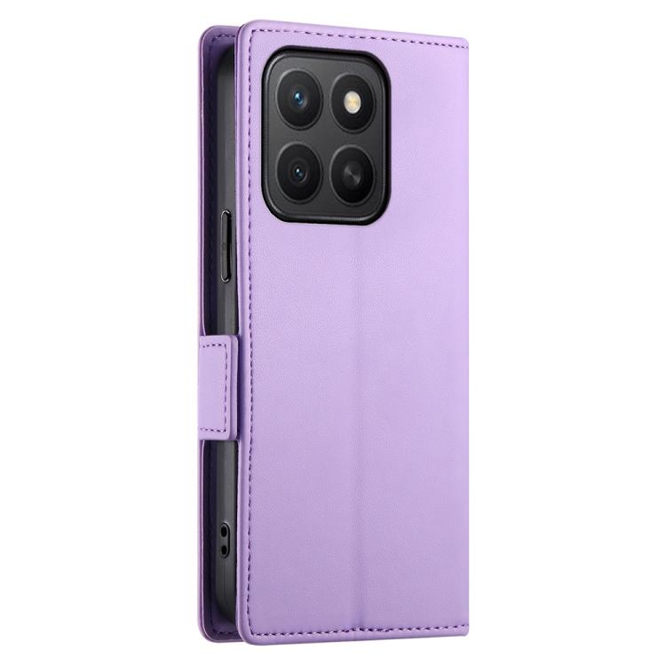 For Honor X8c 4G Side Buckle Magnetic Frosted Leather Phone Case