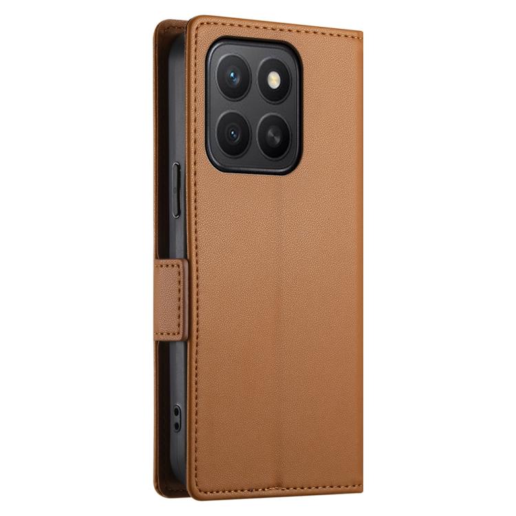 For Honor X8c 4G Side Buckle Magnetic Frosted Leather Phone Case