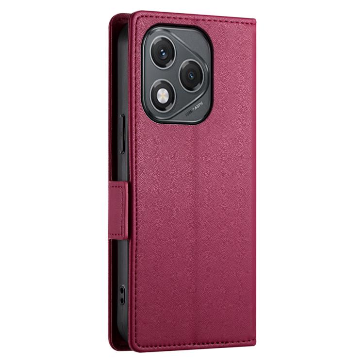 For Honor 400 Lite Global Side Buckle Magnetic Frosted Leather Phone Case