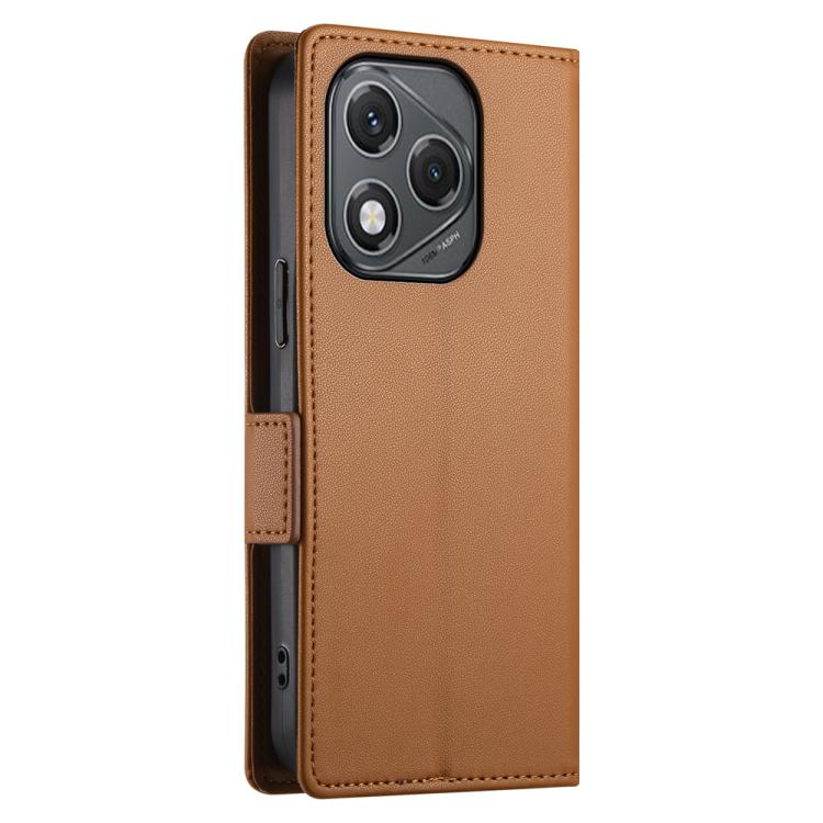 For Honor 400 Lite Global Side Buckle Magnetic Frosted Leather Phone Case